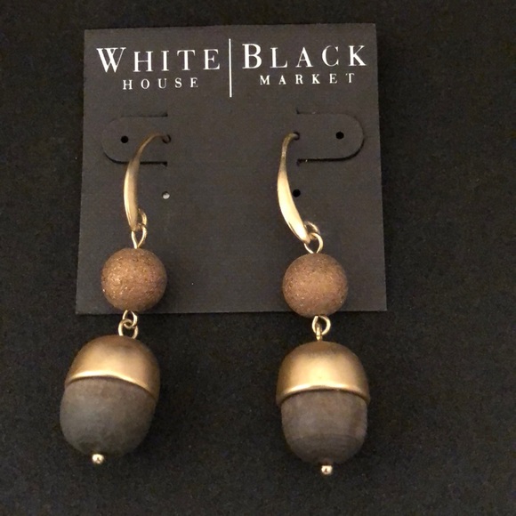 White House Black Market Jewelry - White House Black Market Wooden Earrings